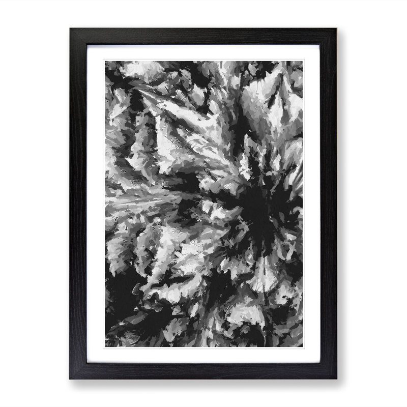 XV1022-527X Ambrosia Abstract - Single Picture Frame Print, Black, 64cm H x 46cm W