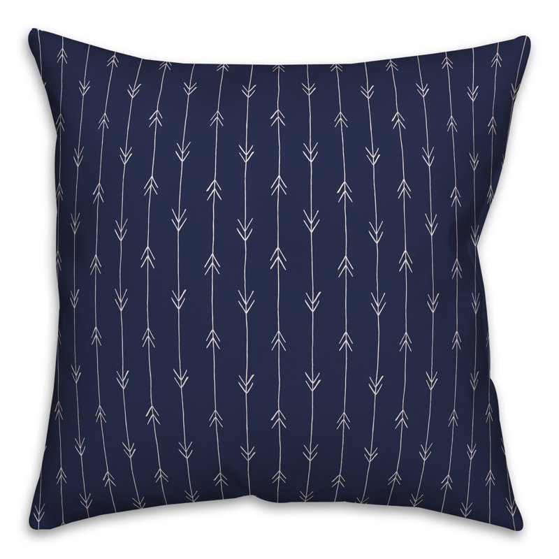  Housse de coussin Infinite Arrows, Bleu marine, 18 po x 18 po
