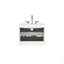 Meuble-lavabo mural 24 po avec lavabo en céramique brillant avec trois trous de robinet, grand meuble-lavabo flottant pour salle de bain, lavabo une pièce sans drain, pré-assemblé