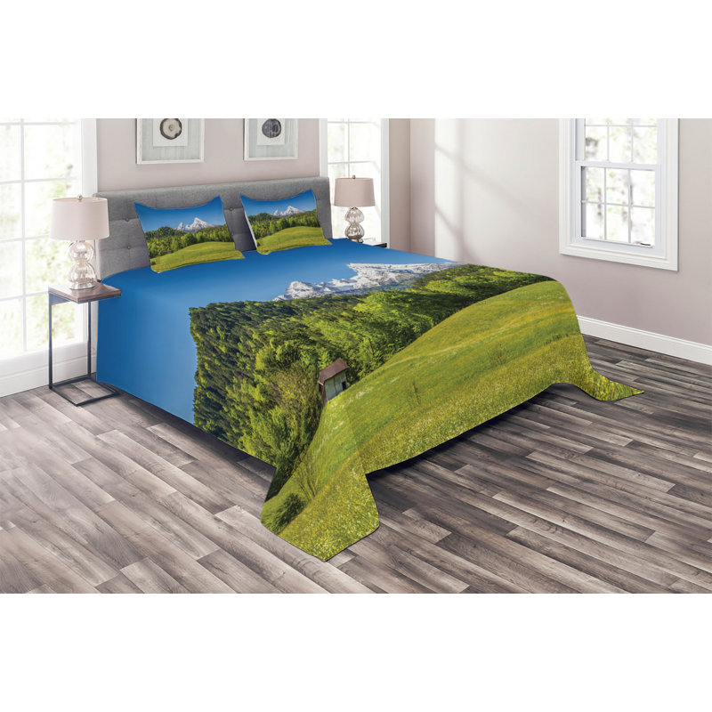 Polyester Coverlet, King Bedspread + 2 Shams