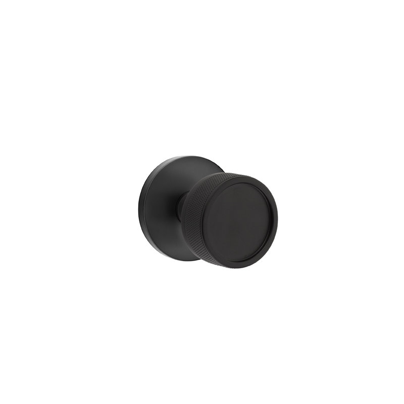 Ensemble de faux boutons Emtek Select avec rosette à disque, tige conique et bouton moleté