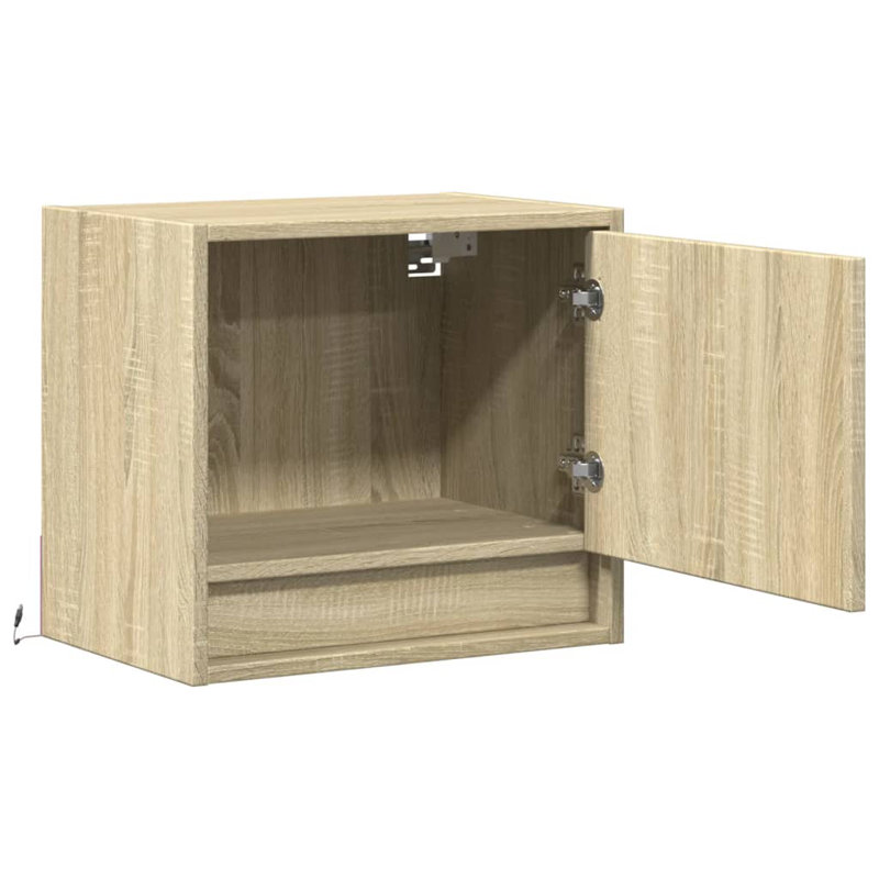 Daeshia 45cm W Manufactured Wood Bedside Table, Sonoma Oak