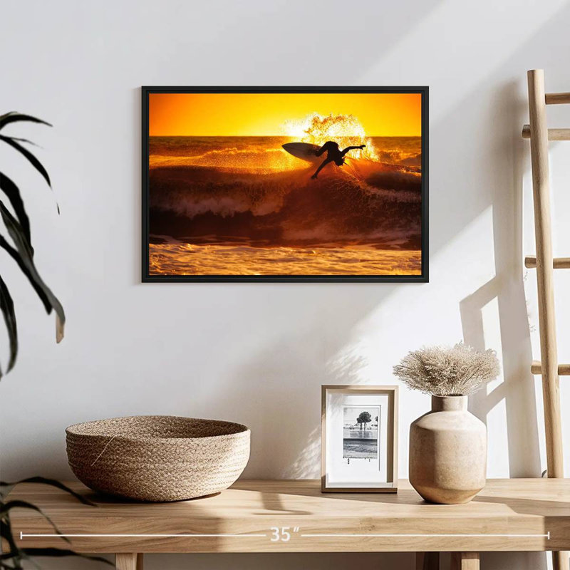 Gillard Golden Sunset Wave, H 25 po x l 37 po, Noir