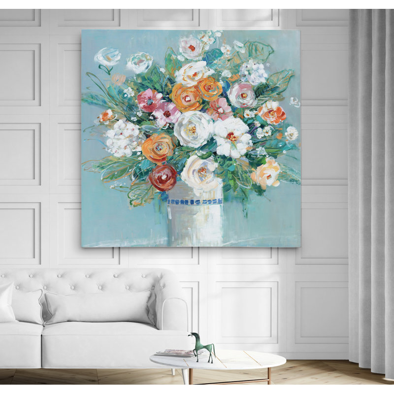 «Garden Devotion I», reproduction de peinture à l'huile, Toile tendue, H 16 po x l 16 po x P 1,5 po