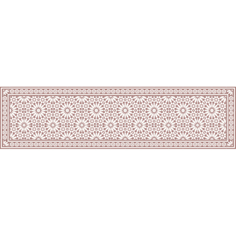 Absar Vinyl Machine Printed Area Rug, Rectangle 2'2" x 8'2.4"