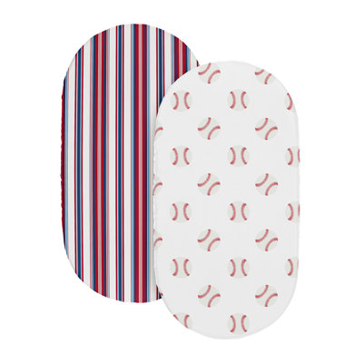 Ensemble de 2 draps-housse pour baseball Baseball Patch par Sweet Jojo Designs