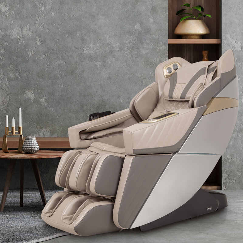 Fauteuil de massage OS-3D Hamilton LE, Similicuir taupe