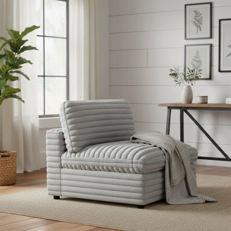 Fauteuil de chambre en tissu Jenny