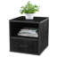 Table d'appoint empilable avec tiroir, noir-1740237512