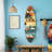 52''H Surfboard Wall Shelf with Printed Surface