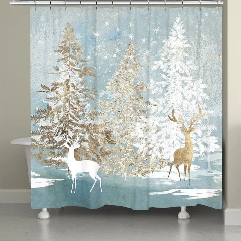 Rideau de douche Areeb Winter Wonderland, H 71 po x l 72 po
