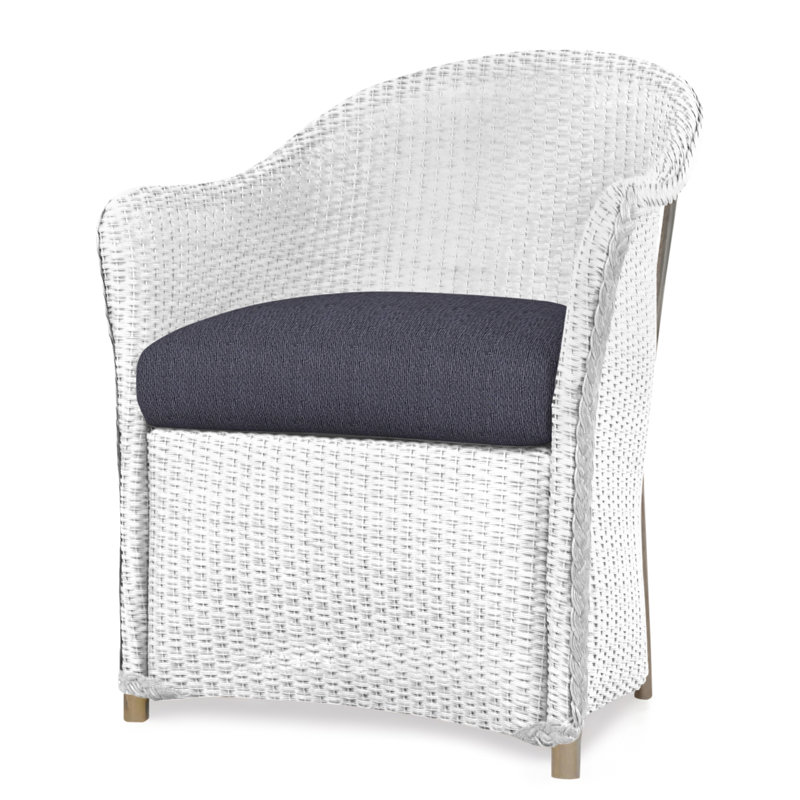 Weekend Retreat Outdoor Dining Armchair, Decorline Navy, White