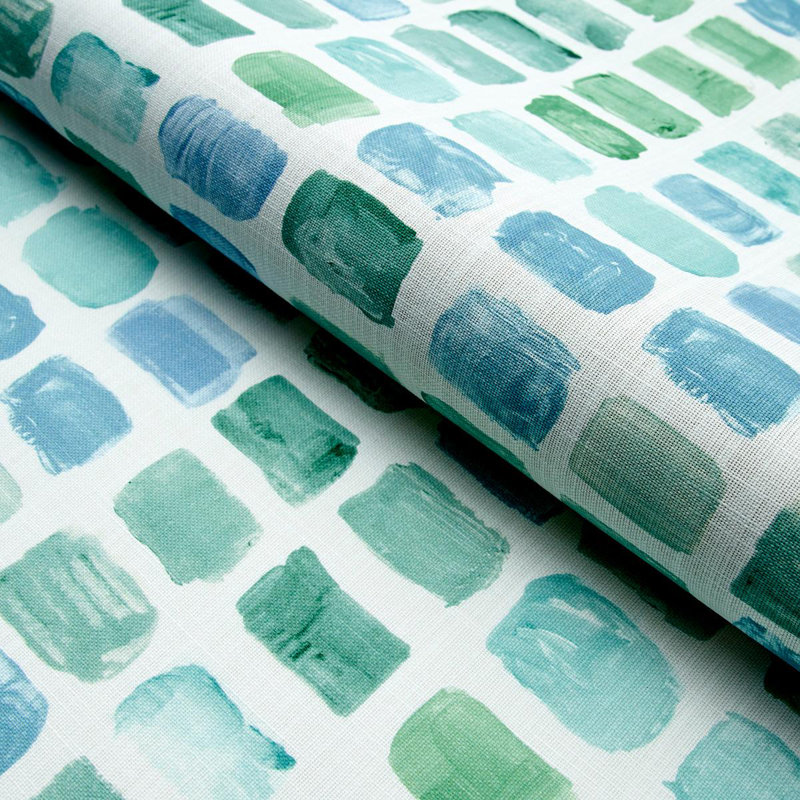Tissu intérieur / extérieur Schumacher x Mary McDonald Palette, Verre de mer