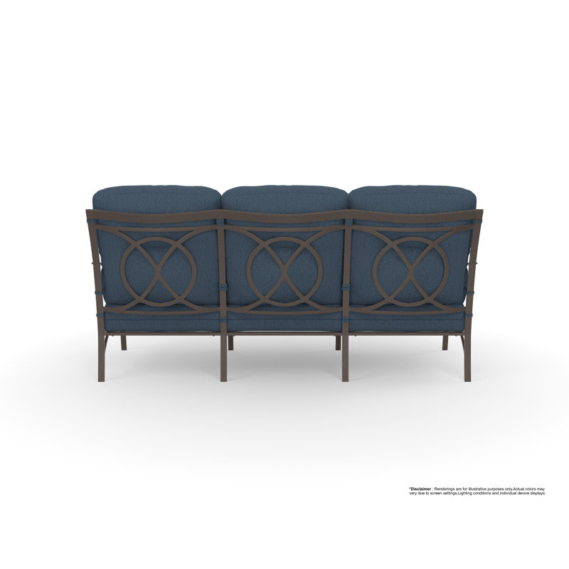 Pasadera Outdoor 3 - Seat Patio Sofa, Namibia Grey, Copper Creek