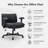 Adjustable Criss Cross Swivel Office Chair，Ergonomic Chenille Home Office Chair  With Wheels-128968277