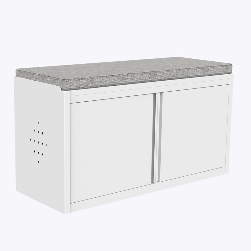 Polyester Blend Upholstered Storage Bench