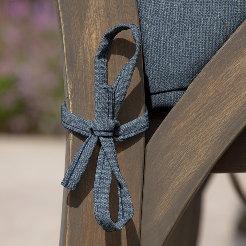 ARDEN Outdoor Dining Chair 4" Cushion, Denim Solid Color