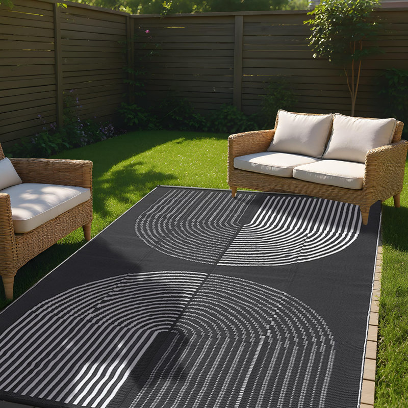 6x9 ft Modern Outdoor Rug, Outdoor Plastic Straw Rug, Durable Outdoor Carpet, Reversible Camping Rugs, Indoor/Outdoor Floor Cover for Deck Garden Patio Porch, Picnic, Camping, Parties