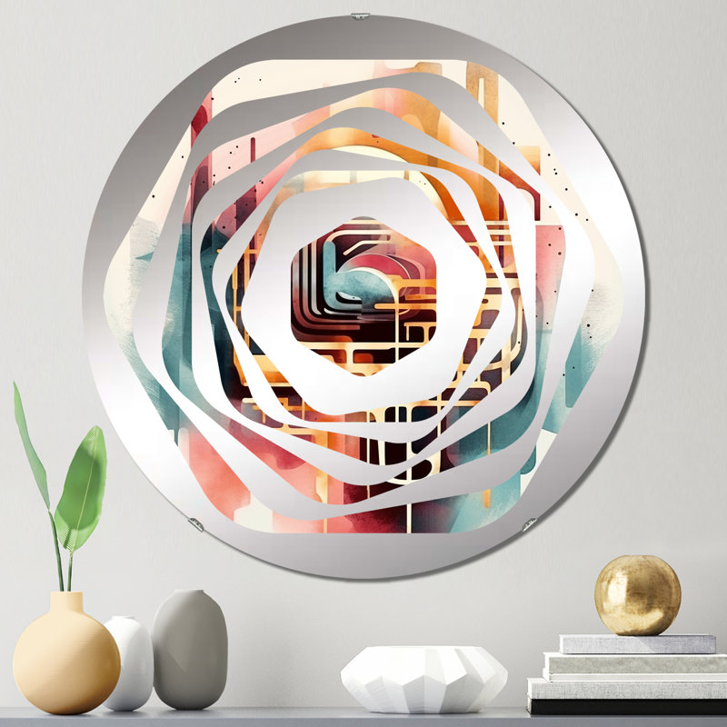 Miroir décoratif Bendicty - Amorphe, 23,6 po x 23,6 po