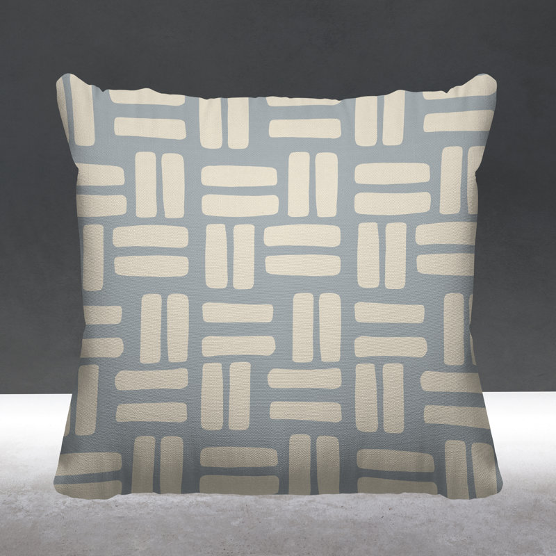 Housse et insert de coussin extérieur d'extérieur, gris, L 17 po x H 17 po
