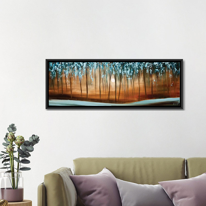 «Rainforest», reproduction sur toile, H 16 po x l 48 po x P 1,5 po, Papier avec cadre noir