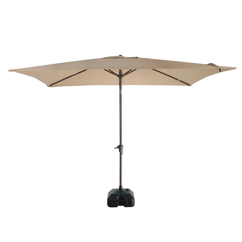 Parasol de marché rectangulaire avec base