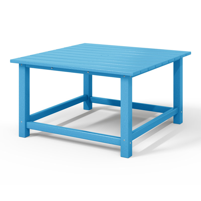 Laguna Outdoor Poly Adirondack 31" Square Coffee Table, Blue