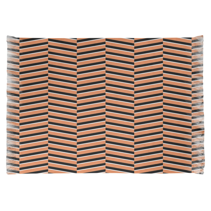 Tapis orange à rayures fracturées, Oui