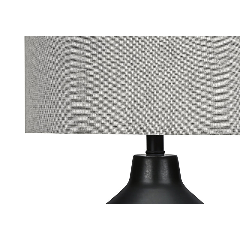 Lampe de table en béton, Gris, Noir