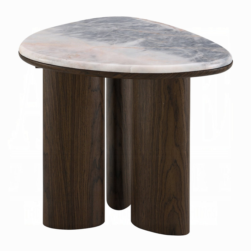 Table de bout Hanale avec marbre naturel