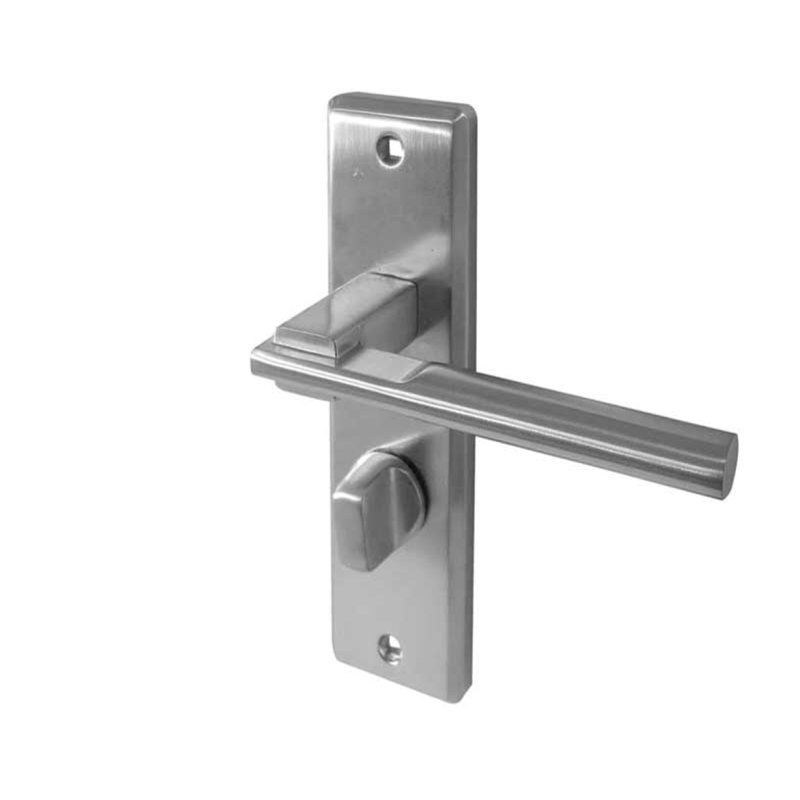 Delta Bathroom Door Handle, Satin Chrome