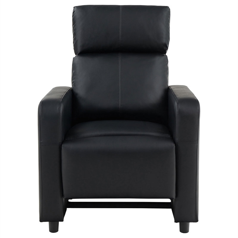 Fauteuil inclinable rembourré de cinéma maison noir