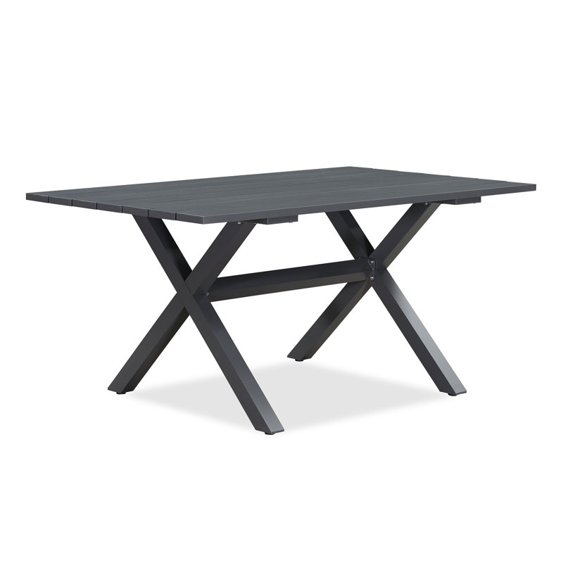 Latitude Run® Rectangular Outdoor Dining Table, 29.13"H x 62.99"L x 38.58"W