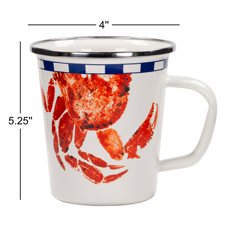 Set of 4 Crab House Latte Mugs