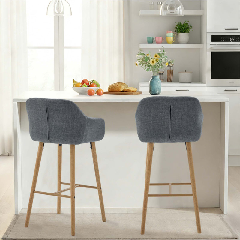 Ensemble de 2 tabourets de bar Minimalist, Gris