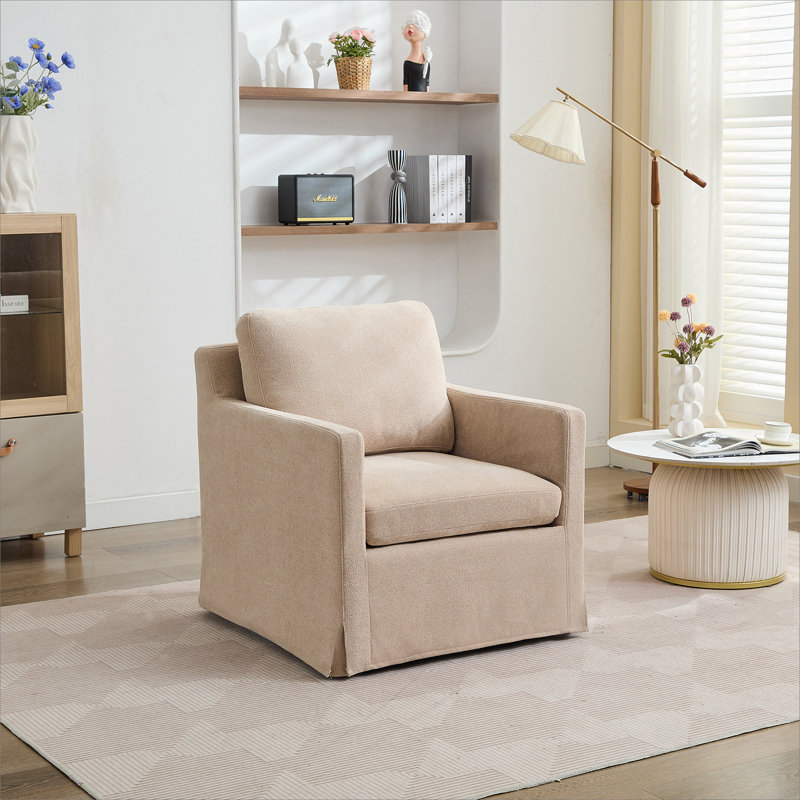 Pivote Brookson CAL117, H 34,8 po x l 29,9 po x P 33,1 po, Chenille blé