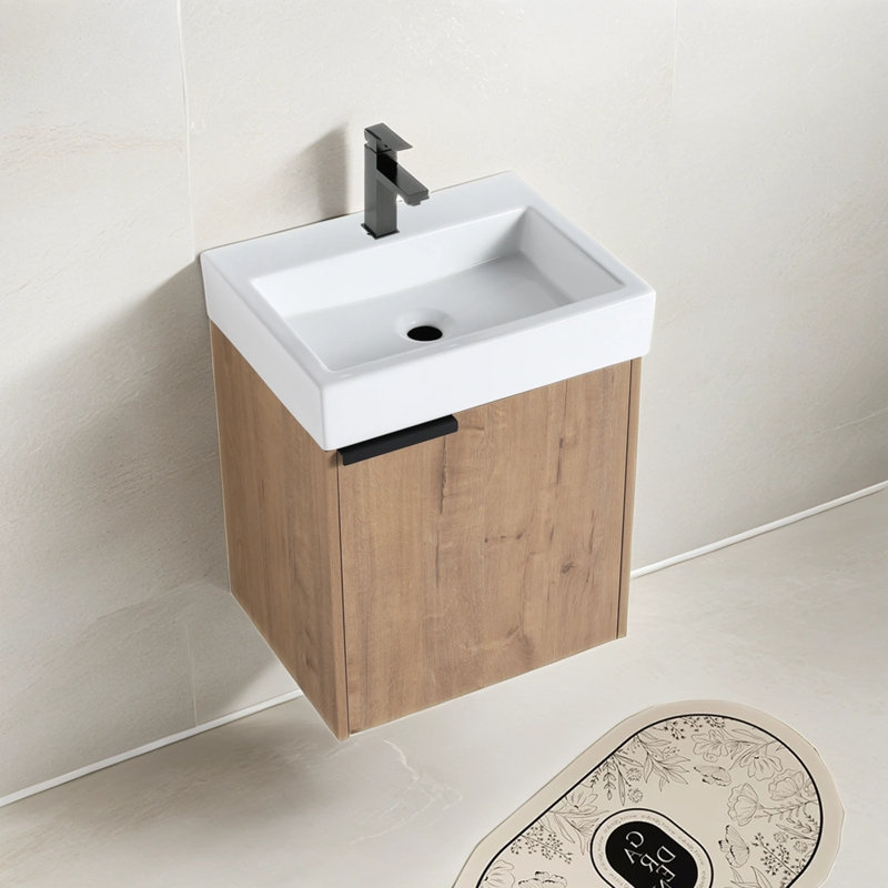 Meuble-lavabo simple 19,04 po avec plateau en céramique Cutrer