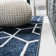 Mashawna Blocks Modern Geometric Navy/White Rug