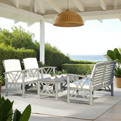 Calhoun 4 Piece Sofa Seating Group with Cushions