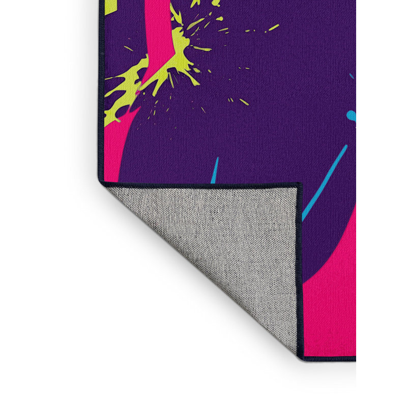 Neon Velocity Rug, Rectangle 3' x 5'