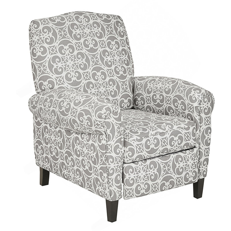 Kirby Push Back Recliner With Plush Cushioning And Smooth Reclining Mechanism For Ultimate Relaxation And Comfort., Gray
