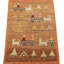 Burano Hand Knotted Wool Geometric Area Rug in Beige, Brown, Rust-775676718