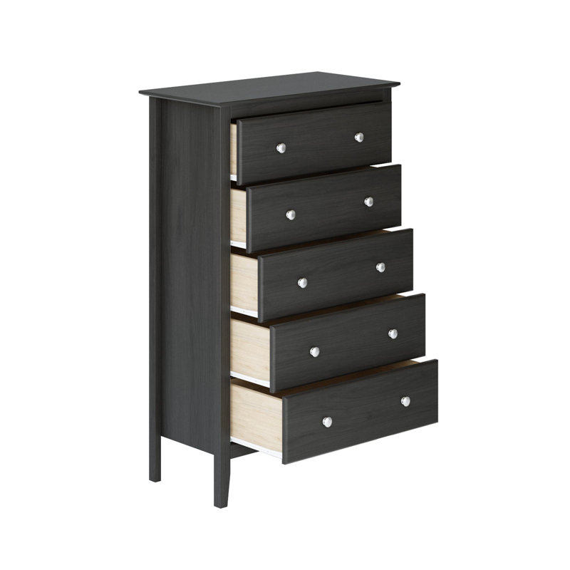 Commode en bois massif 5 tiroirs Daniel