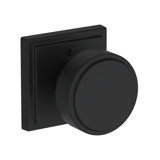 Vashon Passage Knob with Stepped Square Rose in Lifetime (PVD) Polished Brass