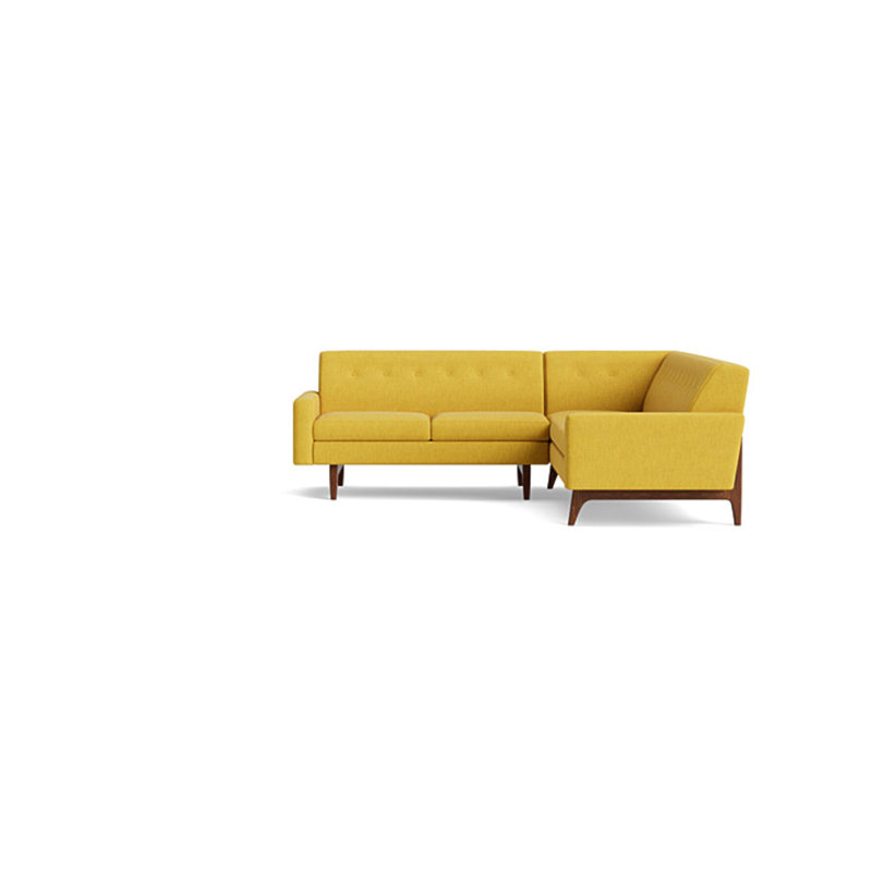 Tyler Sectional, Right Hand Facing, Performance Velvet - Ivy