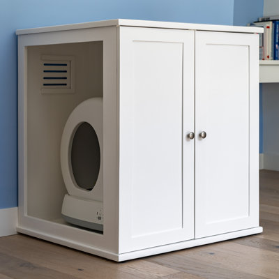 Refined Self Cleaning Litter Box Cabinet