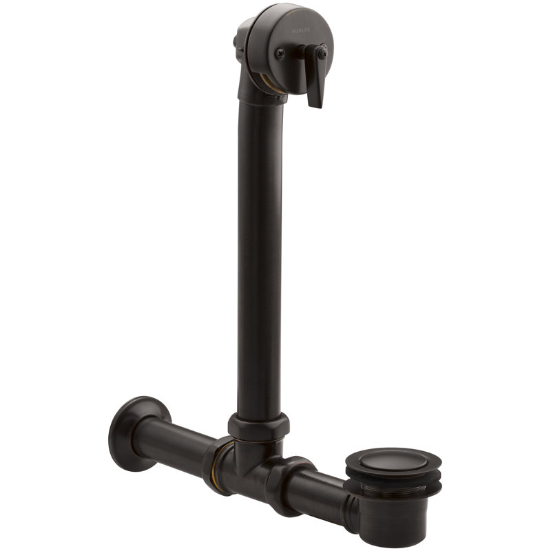 Iron Works Exposed Bath 1.5" Leg Tub Drain with Overflow, Oil-Rubbed Bronze