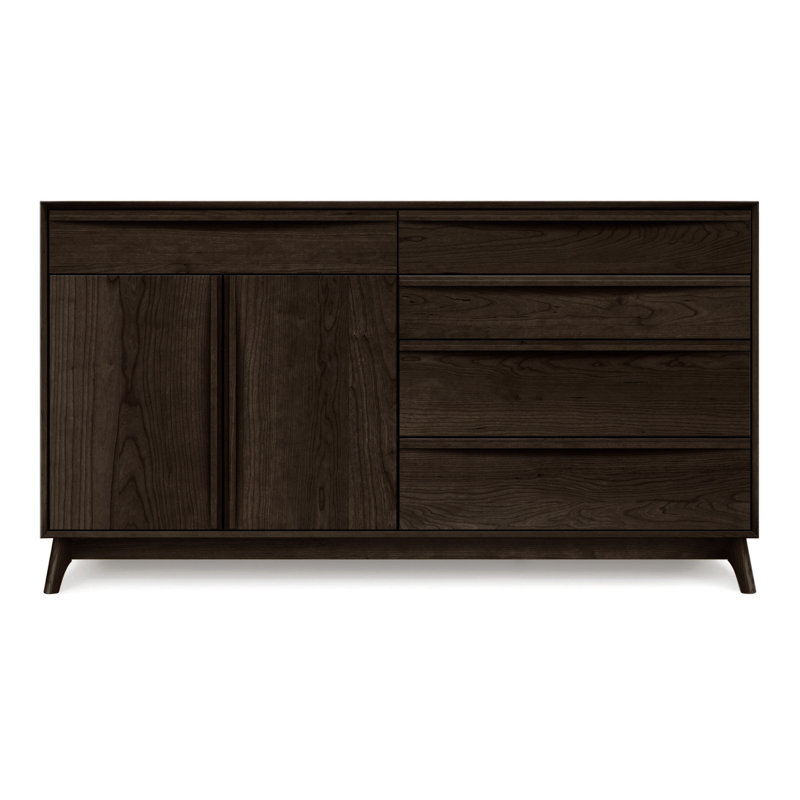 Catalina 66.13'' W Solid Wood Sideboard, Smoke Cherry