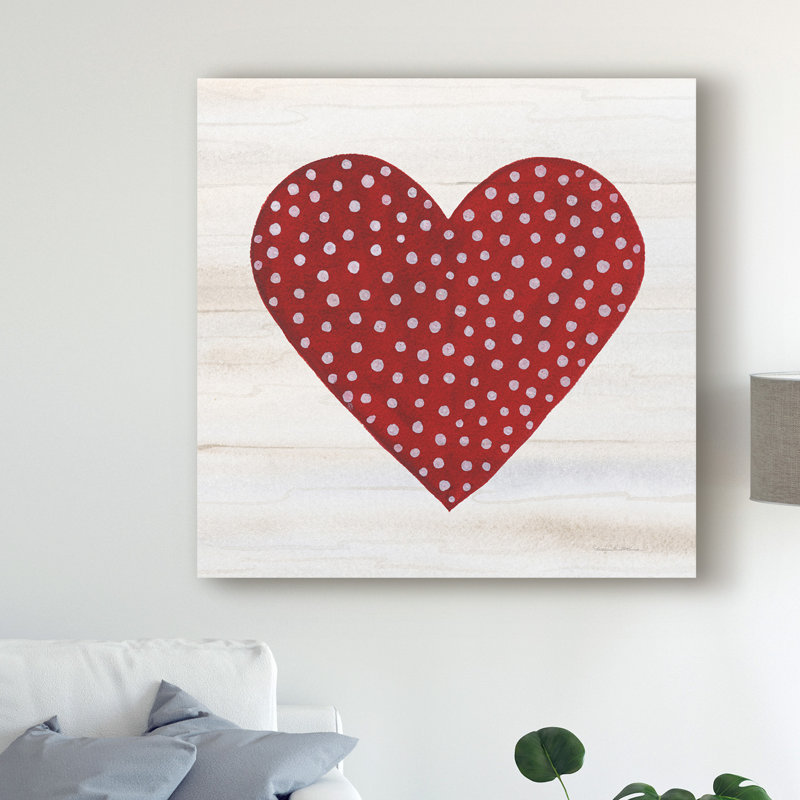 « rustique valentine cœur i », reproduction de peinture à l’aquarelle sur toile tendue, H 14 po x l 14 po x P 2 po