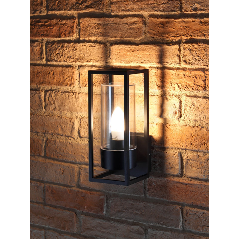 Revel 29cm H Outdoor Wall Lantern, Warm White, 5W Candle, 3000K